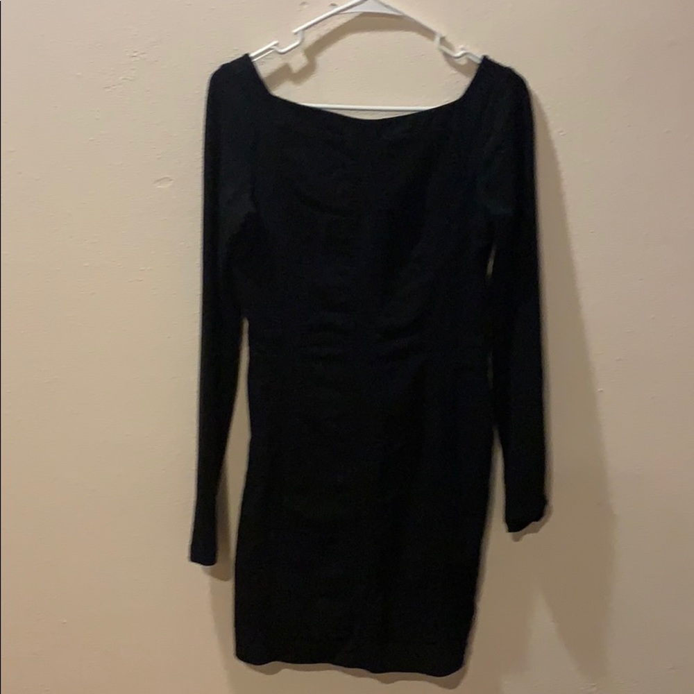 Diane Von Furstenberg black fitted black dress